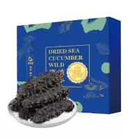 星龙港 大连底播淡干海参礼盒 节日送礼 福运满堂(10头) 50g*1盒