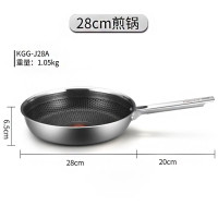康巴赫(KBH)铁锅圆底窒化防锈无涂层锅多功能不粘炒锅家用炒菜锅红点蜂窝前锅KGG-J28A