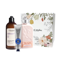 欧舒丹护手霜75ml+洗发露 300ml+润肤露250ml 组合