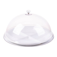 嘉宝日用密胺三格白盘25cm+PC耐摔盖26cm(D116(9.5”)Ф245 x H28/8442 H145xD262