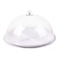 嘉宝日用密胺三格白盘25cm+PC耐摔盖26cm(D116(9.5”)Ф245 x H28/8442 H145xD262