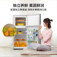 美的/Midea 电冰箱 BCD-112CM 双门 101-200L 3级 机械控温 银色系 风直冷电冰箱