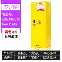 易企采 22加仑黄 耐腐蚀PP内衬防爆柜易燃化学品储存实验室毒麻强酸强碱试剂药品柜