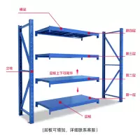 机乐堂(JOYROOM) 货架金属储物架置物架 轻型单层承重100kg 120*50*200cm