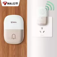 公牛(BULL) 无源无线门铃开关无线远程家用门铃带音乐开关面板一拖一组合GWM03 一拖一