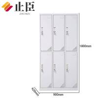 止臣 衣柜 办公家具钢制更衣柜加厚员工更衣柜铁皮储物柜宿舍换衣柜存放柜 N6