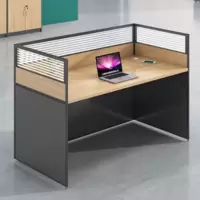 机乐堂(JOYROOM) 职员工位屏风办公桌一字型单人位长×宽×高:1200×600×1100mm(不含柜子)颜色备注