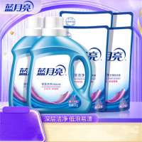 蓝月亮16斤洗衣组合:洁净薰瓶2kg*2+洁净薰1kg袋*4