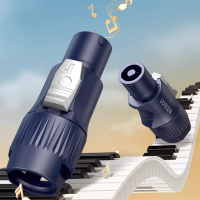 绿联 欧姆头功放音响线喇叭接头免焊插头四4芯卡农接头专业音箱