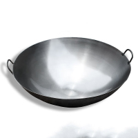 丹诗致远 纯铁炒锅双耳铁锅商用熟铁锅老式无涂层大铁锅 80cm 单位:个