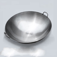 丹诗致远 纯铁炒锅双耳铁锅商用熟铁锅老式无涂层大铁锅 70cm 单位:个