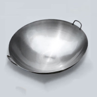 丹诗致远 纯铁炒锅双耳铁锅商用熟铁锅老式无涂层大铁锅 65cm 单位:个