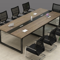 会议桌长桌简约现代小型会议室洽谈桌长条桌子 4000×1400×750mm