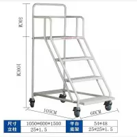 机乐堂(JOYROOM) 移动1米登高车带刹车轮梯子超市上货梯仓库货架理货车库房平台登高梯 (5个起发)