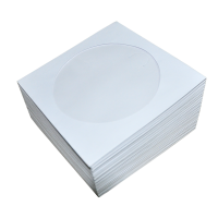 KDA 白色光盘袋VCD 光盘纸袋子CD/dvd包装袋12cm光碟袋 /光盘收纳袋 直径12CM 光盘套/光碟收纳包装子