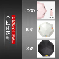 广告伞GGS-03三折晴雨伞,足170T及以上银胶或碰击布,可2片及以上伞面双色LOGO,100把起订LOGO