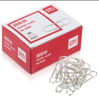 得力 0018银色金属回形针曲别针[100枚]3#