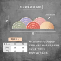 2025蛇年新年快乐灯笼装饰春节氛围玻璃静电贴商场店铺门橱窗窗花 [中号]款式随机 单位:张