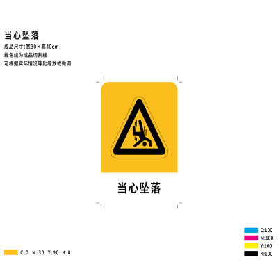 菜鸟 安全标识 五件套 当心车辆挤压当心坠落禁止翻越禁止攀爬禁止站立/组