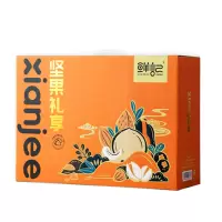 鲜记坚果礼享盒1.232kg(核桃,豌豆,白杏核,花生,灰枣,葡萄干,瓜子仁,兰花豆)(单位:提)