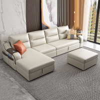 三圣 沙发床贵妃客厅多功能3.3米舒适乳胶三人+单+贵妃+脚踏