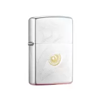 ZIPPO 打火机防风煤油 锻纱镀铬-秋水含睛 单机