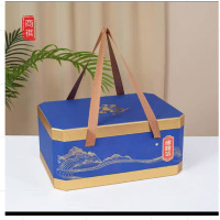 商祺包装高档手提包装礼盒38*5cm*27cm烫金工艺内带保温箱 单个装 蓝色