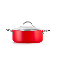 so.home梵音珐琅矮锅R472-24红色24cm/个