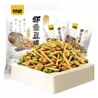 甘源烤肉味虾条豆果500g虾条蚕豆青豆坚果炒货膨化食品儿童休闲零食