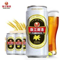 珠江啤酒12度经典老珠江整箱批发易拉罐听装黄啤酒 经典珠江500mL 12罐