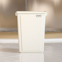 厨房垃圾桶卫生间厕所家用大号户外商用办公室 40L奶白无盖 单位:个
