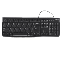 罗技(Logitech)K120键盘有线键盘办公键盘全尺寸黑色U口
