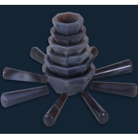 化通天下,玛瑙研钵;带研磨棒 90mm