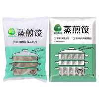三全蒸煎饺冷冻饺子约100个玉米猪肉1kg*1袋+荠菜猪肉1kg*1袋