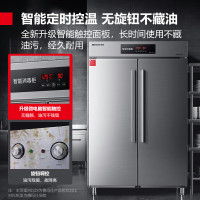 德玛仕 XDR600-C1 商用消毒柜热风循环 立式高温双开门 单位食堂餐厅用可调温调时 201不锈钢消毒碗柜220V
