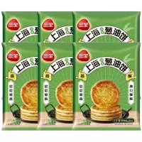 三全葱油饼冷冻速食葱香饼老上海风味葱油饼270g*6袋