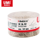 悠米 3#大头针(筒装,100g) B10103S 银 100g/筒(10筒装)
