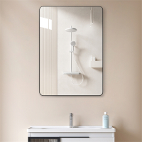 质凡镜子贴墙自粘洗手台化妆镜壁挂式卫生间厕所免打孔梳妆玻璃浴室镜