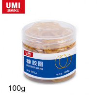 悠米 1014 (黄)橡胶圈 100g/筒 (12筒装)