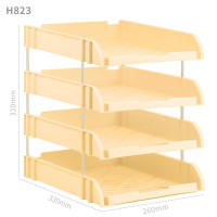 华杰桌面收纳架4层黄色[配12根支杆]H823