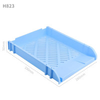 华杰桌面收纳架单层蓝色[无支杆]H823 10个装