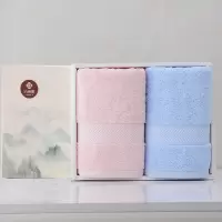 洁丽雅 抗菌毛巾礼盒两条装纯棉毛圈成人加大毛巾柔软吸水 6732