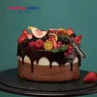 安德莉亚(ANDREA) 爱的小夜曲 水果新鲜戚风蛋糕 甜品下午茶 送人礼物 生日蛋糕聚餐适合4-5人食用 8寸