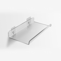 翌嘉 YJ4122639 亚克力夹缝镜柜层隔板卫生间浴室壁挂储物架免打孔墙上置物架