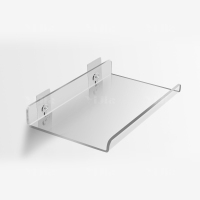 翌嘉 YJ4122640 亚克力夹缝镜柜层隔板卫生间浴室壁挂储物架免打孔墙上置物架