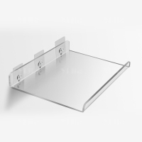 翌嘉 YJ4122641 亚克力夹缝镜柜层隔板卫生间浴室壁挂储物架免打孔墙上置物架