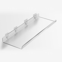 翌嘉 YJ4122651 亚克力夹缝镜柜层隔板卫生间浴室壁挂储物架免打孔墙上置物架