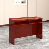 西昊(SIHOO)议桌长桌长条桌培训桌油漆木皮桌椅组合双人1.2米-含两椅