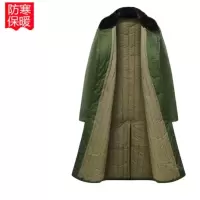鑫迅博 军大衣绿棉大衣男女冬季加厚防风长款防寒服劳保服物业保安工作冷库工作棉 不涉及维保 货期15天左右