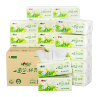 心相印(Mind Act Upon Mind)30DT5110茶语经典110抽三层塑装面巾纸10包/提*3提